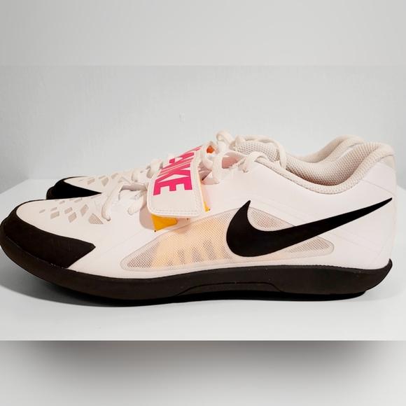 Nike Zoom Rival SD 2 Track Throwing Shoes Men 10.5 White/Black H-Pink 685134-102 - Picture 3 of 11
